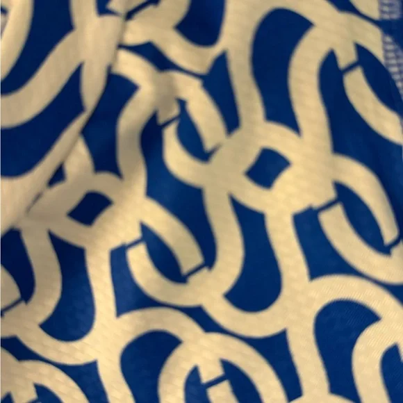 Gottex Blue and White Patterned Long Sleeve Top - Picture 5 of 5